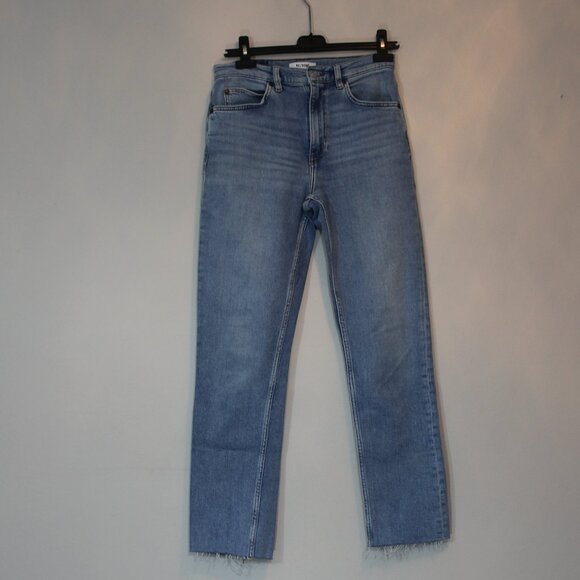 Re/done Comfort Stretch High Rise Stove Pipe sanded blue skinny jeans size 27 - Picture 3 of 9